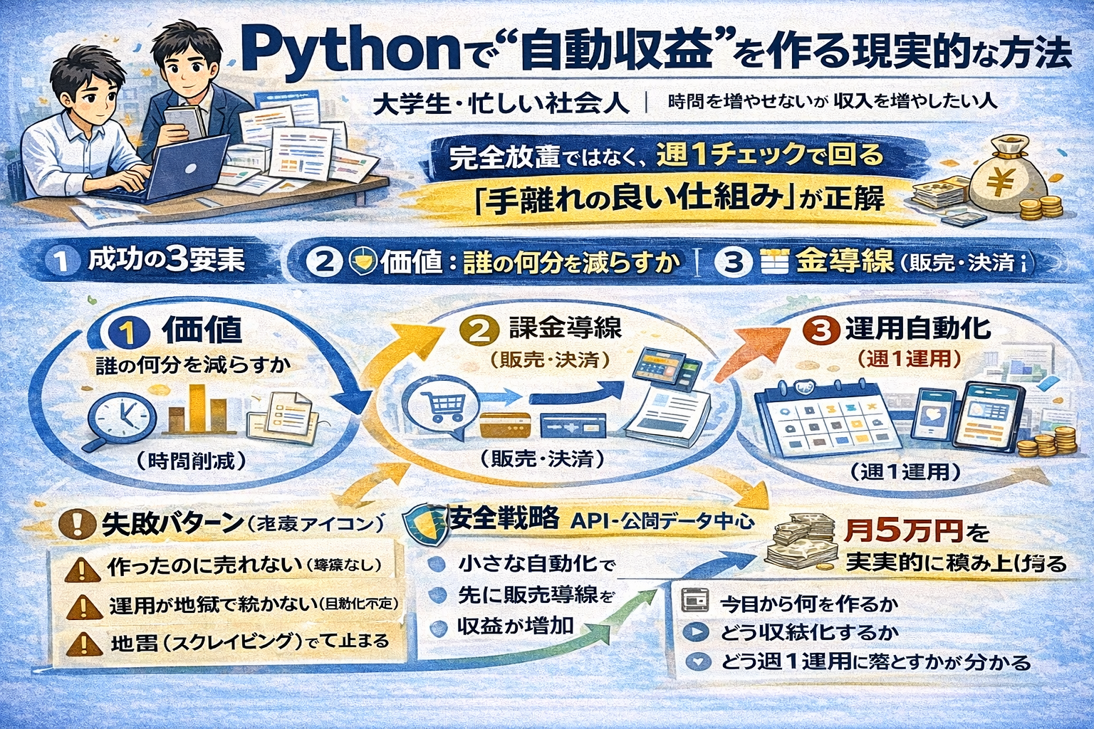 Pythonで自動収益：週1運用の最短ロードマップ - AI×プログラミング 